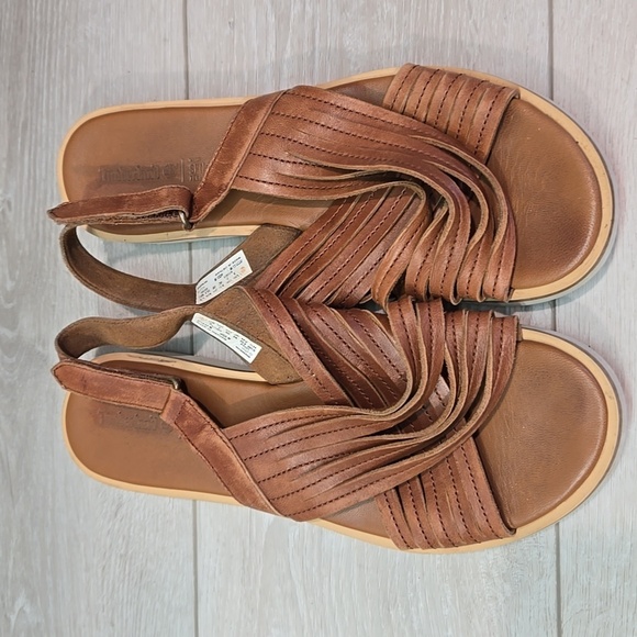 Timberland Women Leather Sensor flex Leather Slide Sandals shoes 9 - Picture 4 of 12